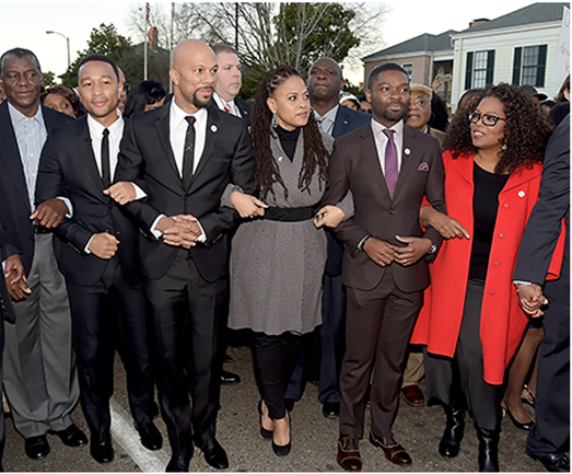John Legend, Common, Ava DuVernay, David Oyelowo, and Oprah Winfrey marched in Selma for Martin Luther King Day. Credit: Rick Diamond/Getty Images for Paramount PicturesRead more: http://www.usmagazine.com/entertainment/news/oprah-winfrey-john-legend-march-in-selma-with-film-stars-for-mlk-day-2015191#ixzz3fU4ndAXo  
